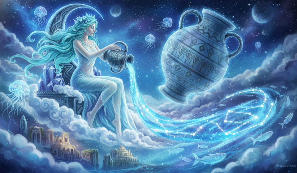 mọc bảo bình aquarius rising cô gái đổ nước