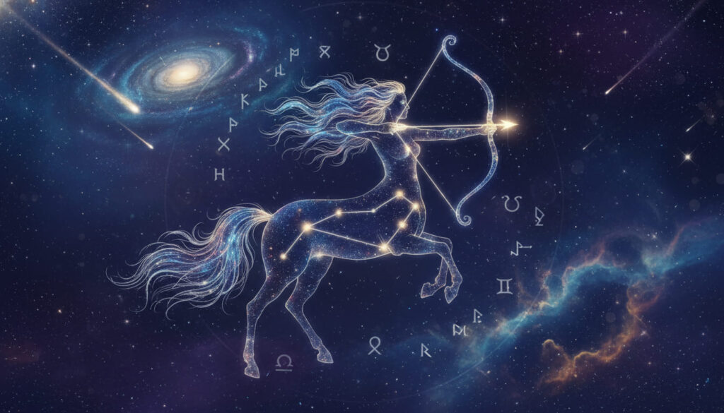 cung mọc nhân mã sagittarius rising cô gái người ngựa bắn cung