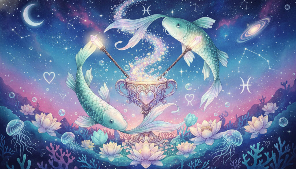 mọc song ngư khi yêu pisces ascendant hai con cá và phép thuật