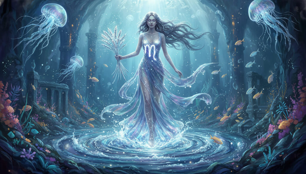 cung mọc xử nữ virgo rising cô gái cầm cỏ lau