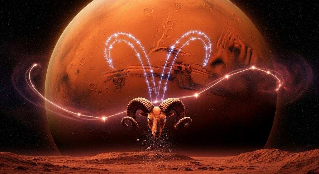 sao hoả bạch dương mars in aries hình đầu cừu và biểu tượng bach dương
