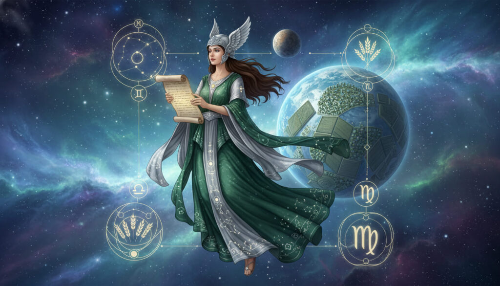 mercury xử nữ mercury virgo cô gái cầm tờ giấy và trông như nữ thần