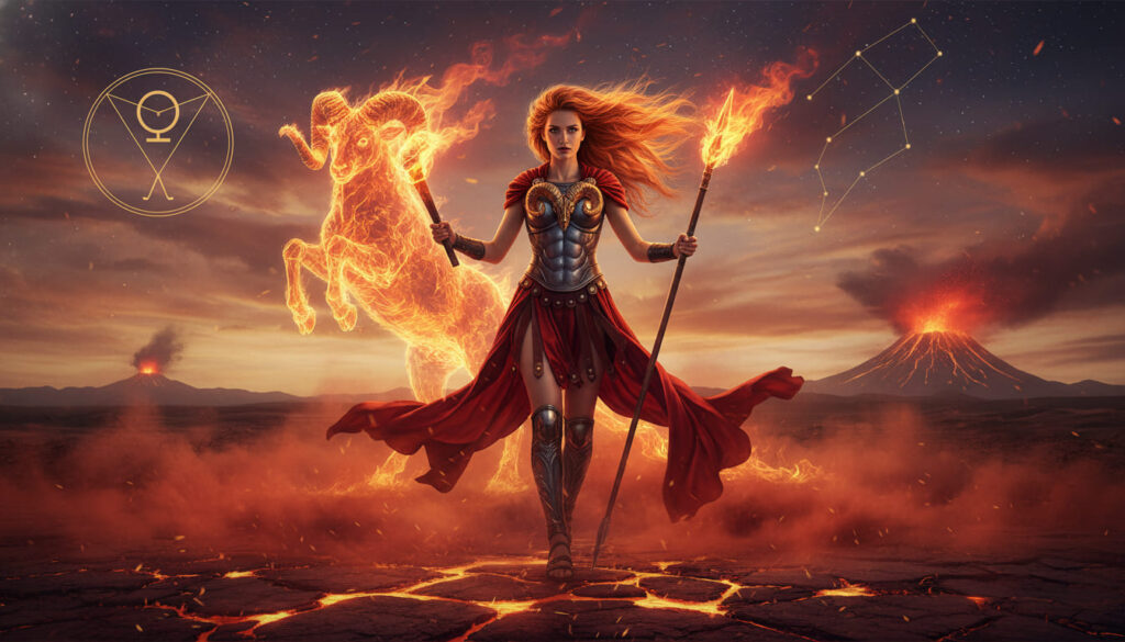 venus bạch dương venus in aries cô gái cầm đuốc và cừu bạch dương