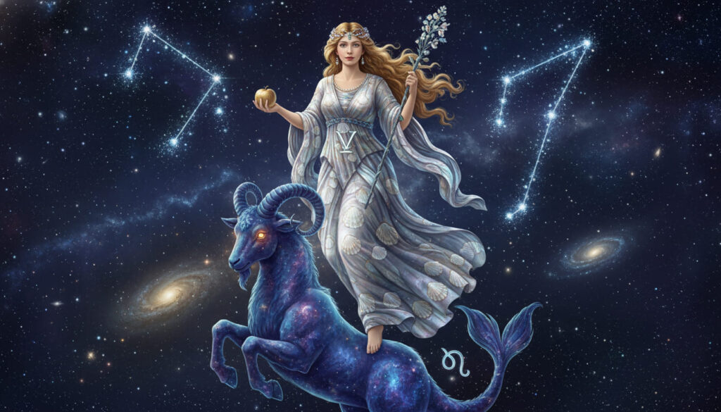 venus ma kết Venus in Capricorn cô gái cưỡi dê đuôi cá