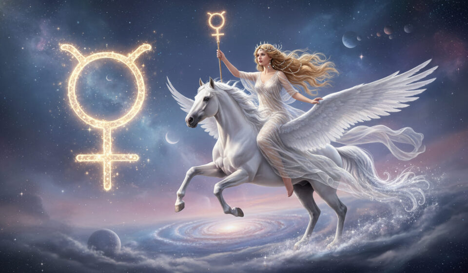 Venus Nhân Mã: Yêu là phải vui và trải nghiệm hết mình venus nhân mã venus in sagittarius cô gái cưỡi ngựa cất cánh bay có biểu tượng venus