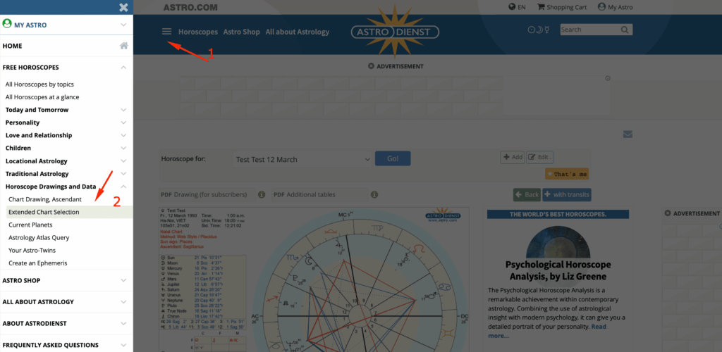 lập bản đồ sao astro chart generator hướng dẫn tạo bds đầy đủ